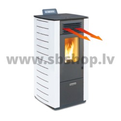Granulu kamīns CentroPelet Z12CAN-B balts, ar pap.gaisa izvadiem Z12CAN-B