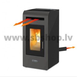 Centrometal granulu kamīns CentroPelet Z12CAN-S pelēks 2,8-10,1kW ar papildus gaisa izvadi