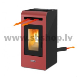 Centrometal granulu kamīns CentroPelet Z12CAN-C sarkans, 2,8-10,1kW ar papildus gaisa izvadi