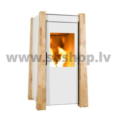 ECOFOREST garnulu kamīns Keops 9,5kW balts