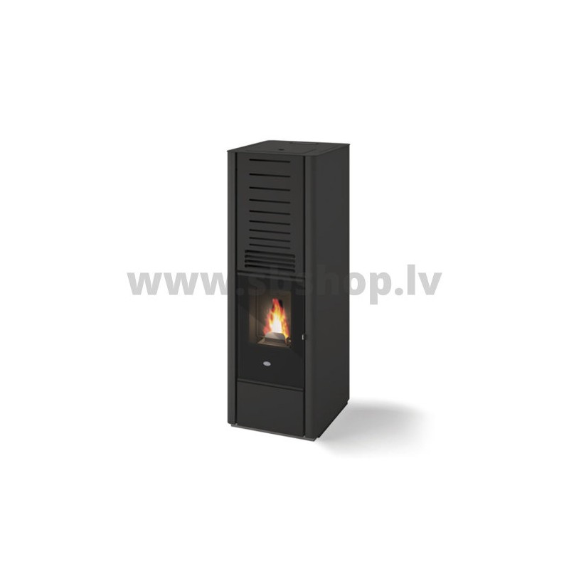 Granulu kamīns ar gaisa apsildi Eva Calor KAREN 9,5 kW melns