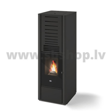 Granulu kamīns ar gaisa apsildi Eva Calor KAREN 9,5 kW melns
