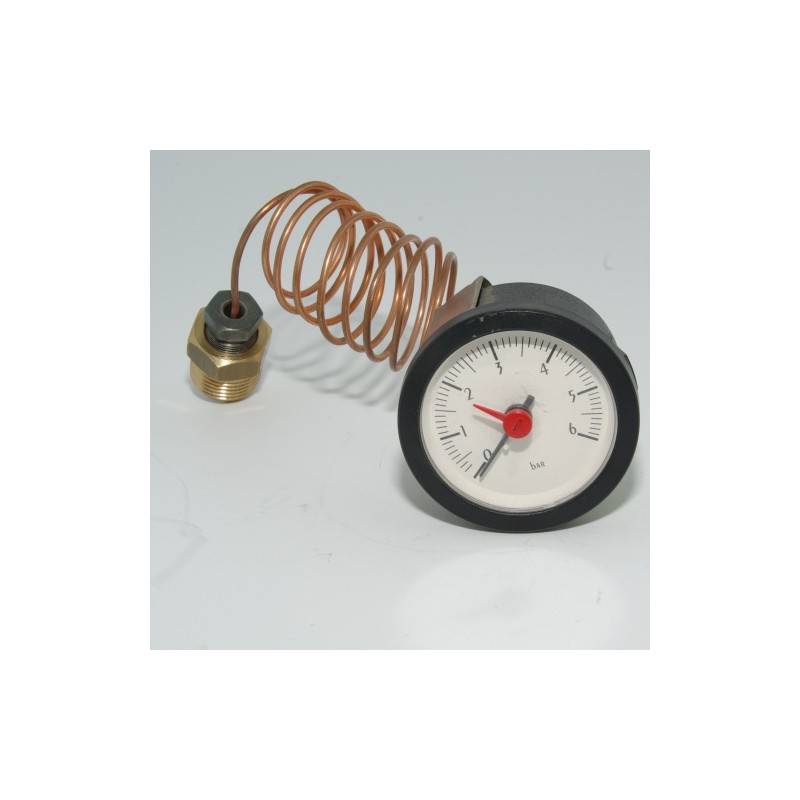 W Manom. ar kapilāru 6bar D52mm 1/2 1m
