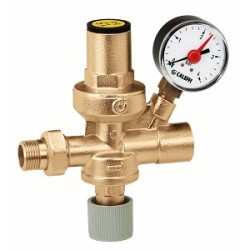 Piepildes ventīlis CALEFFI 1/2 ar manometru