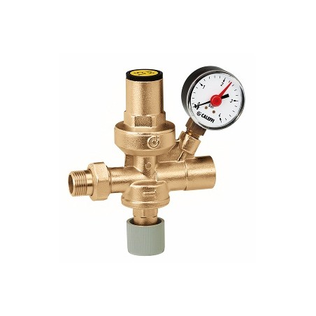 Piepildes ventīlis 1/2 CALEFFI ar manometru