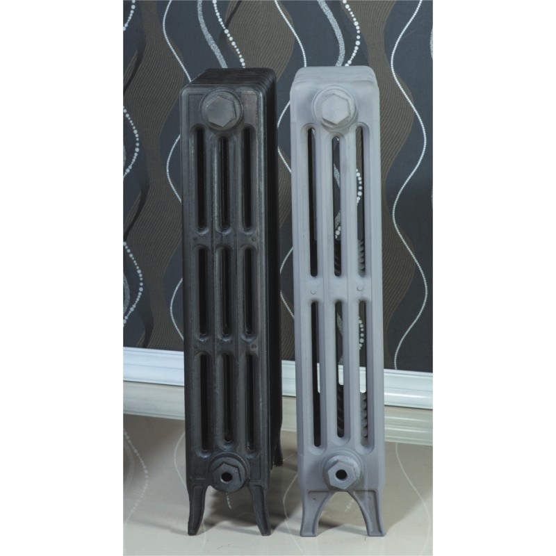 Čuguna radiators BEIGELAI BGL-760-RD (14 sekc.), gruntēts melnā krāsa