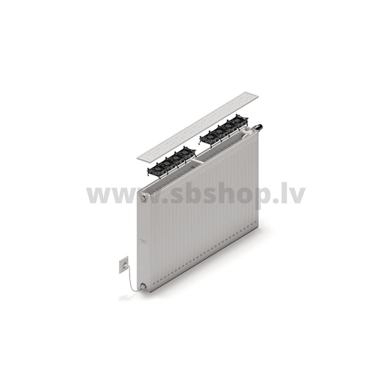 KERMI X-Flair LINE-V22-605*1205 radiators ar ventilatoru apakšas pieslēgumu
