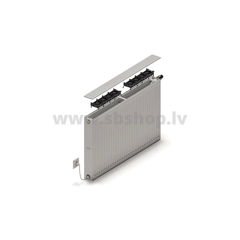 KERMI X-Flair LINE 22-900*1000 radiators ar ventilatoru sāna pieslēgumu