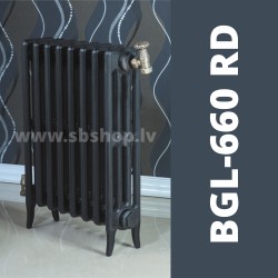 Čuguna radiators BEIGELAI BGL-660-RD (16 sekc.) gruntēts melnā krāsā