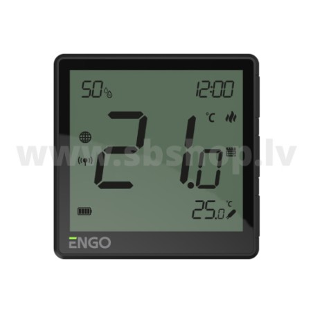 Termostats ENGO EONE-BATW ZigBee melns