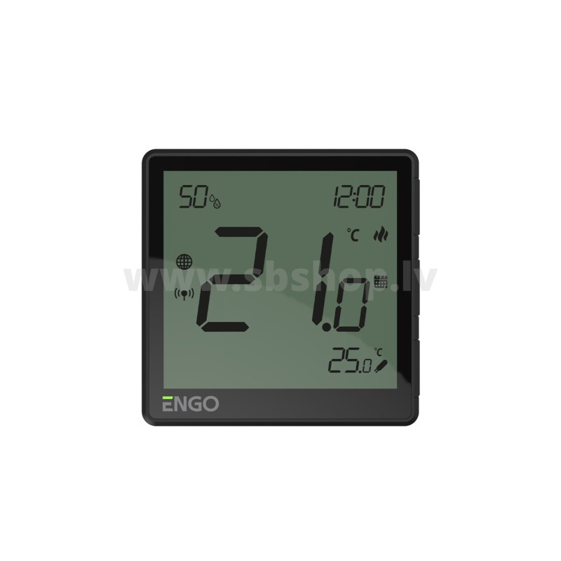 Termostats ENGO EONE-230V ZigBee smart, melns