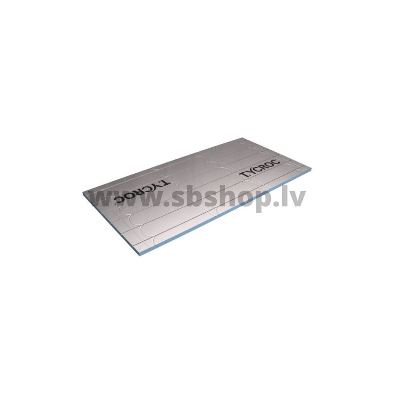 TYCROC UHP16 XPS plāksne siltajām grīdām 1200x600x25mm (Dn16mm caurulei)