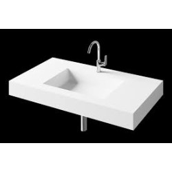 Izlietne MODO OPUS, Silkstone, balta, 120x45cm BEZ stiprinājumiem