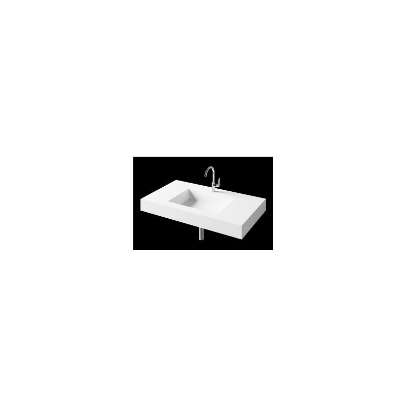 Izlietne MODO OPUS, Silkstone, balta, 120x45cm BEZ stiprinājumiem