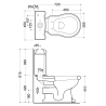 WC Pods RETRO ar skalojamo kasti, sienas izvads