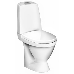 WC Gustavsberg NAUTIC 1510 Hygienic Flush horizontāls izvads, līmējams + vāks soft close, balts