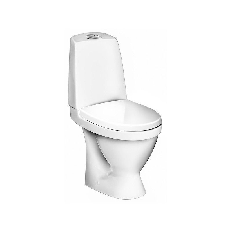 WC Gustavsberg NAUTIC 1510 Hygienic Flush horizontāls izvads, līmējams + vāks soft close, balts
