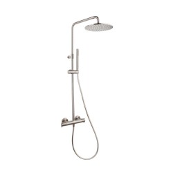 Dušas kolonna ALEXIA ar termostatu, rokas dušu un lietus dušu D30cm, RamonSoler brushed nickel