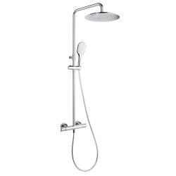 Dušas kolonna ar termostatu, lietus dušu D30cm un rokas dušu, teleskopiska truba, RamonSoler hroms