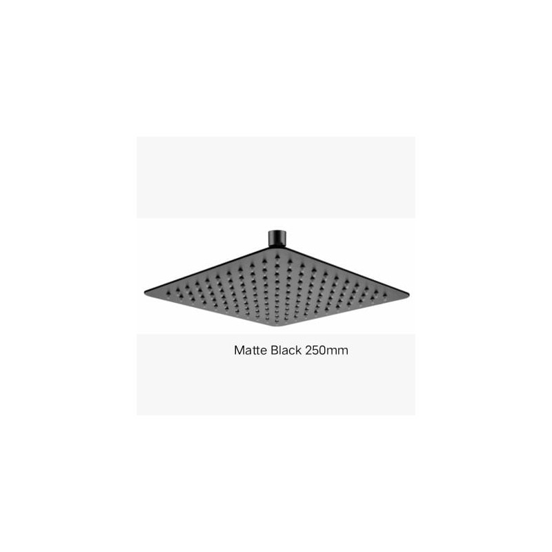 Dušas galva SQUARE 25x25cm melns matēts