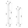 Dvieļu žāvētājs RAY 1100x30/130 elektr.,hroms