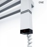 Dvieļu žāvētājs TERMA BONE ONE elektrisks 1260x600mm, E8, balts matēts ar rozeti