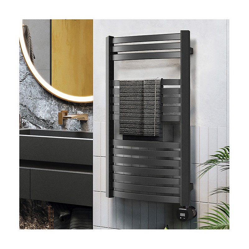 Dvieļu žāvētājs TERMA DEXTER 860x600mm Mettalic black krāsā