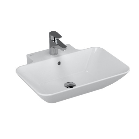 Izlietne VITRA GEO bowl ar vietu maisītajam 60x49cm stiprināma pie sienas