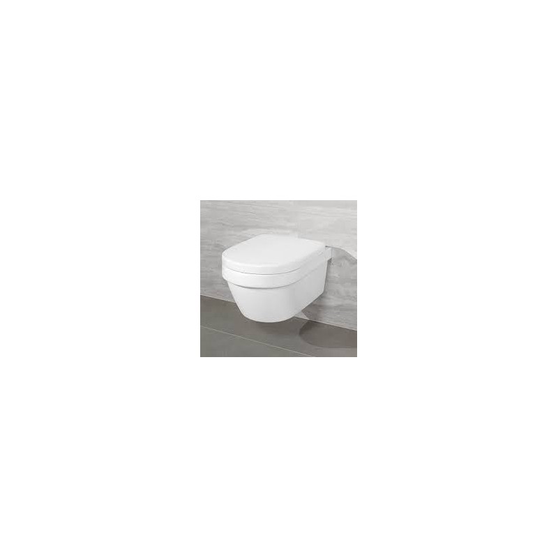 Pods arsoft close vāku Architectura Oval Rimless, stiprināms pie sienas, 370x530 mm, balts