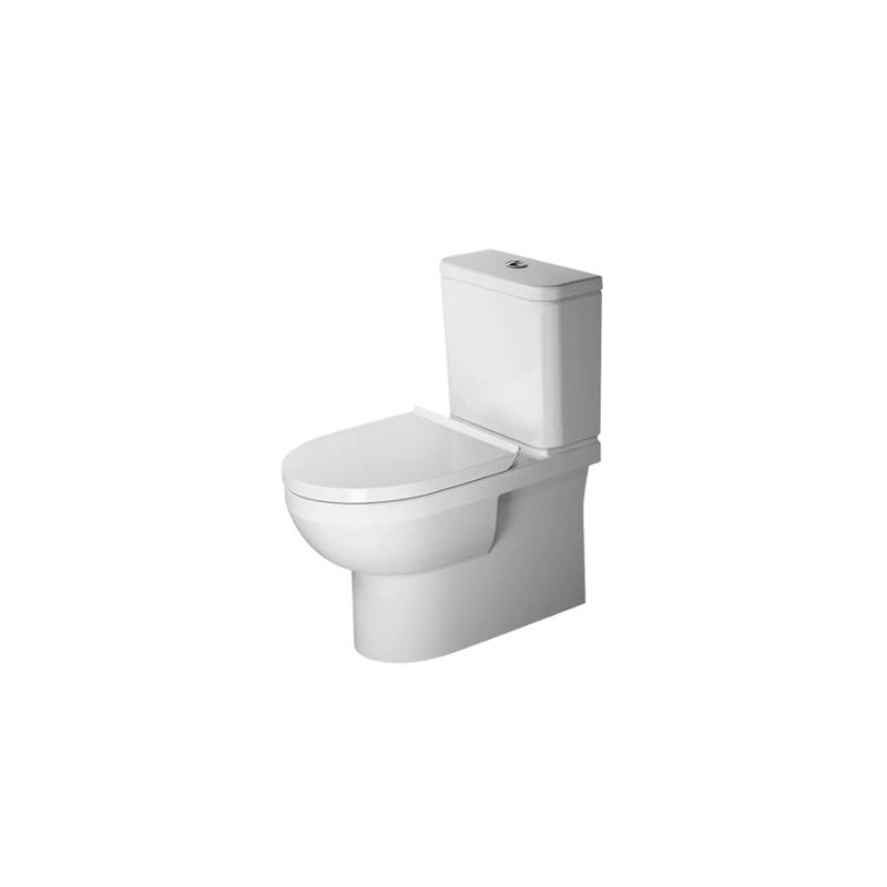 Pods DURAVIT ar SC vāku un skalojamo kasti No.1 Rimless, universāls izvads, pievads no apakšas, balts