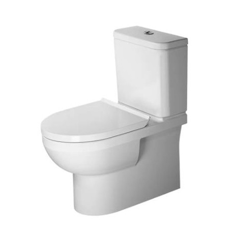 Pods DURAVIT ar SC vāku un skalojamo kasti No.1 Rimless, universāls izvads, pievads no apakšas, balts