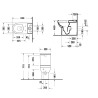 Pods DURAVIT ar SC vāku un skalojamo kasti No.1 Rimless, universāls izvads, pievads no apakšas, balts