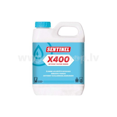 Piedeva tīrīšanai un nogulšņu noņemšanai SENTINEL X400 Sludge Remover, 1L, kastē 12gb.
