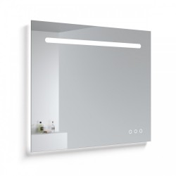 KAME SMART spogulis ar LED apgaismojumu, sensoro slēdzi, apsildi un bluetooth skaļruni, 100x80cm
