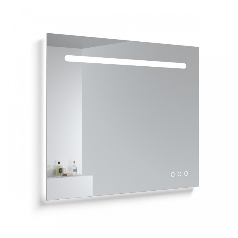 KAME SMART spogulis ar LED apgaismojumu, sensoro slēdzi, apsildi un bluetooth skaļruni, 100x80cm