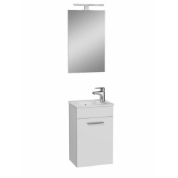Izlietne ar skapīti VITRA 40x22x59cm balts, komplektā spogulis ar apgaismojumu