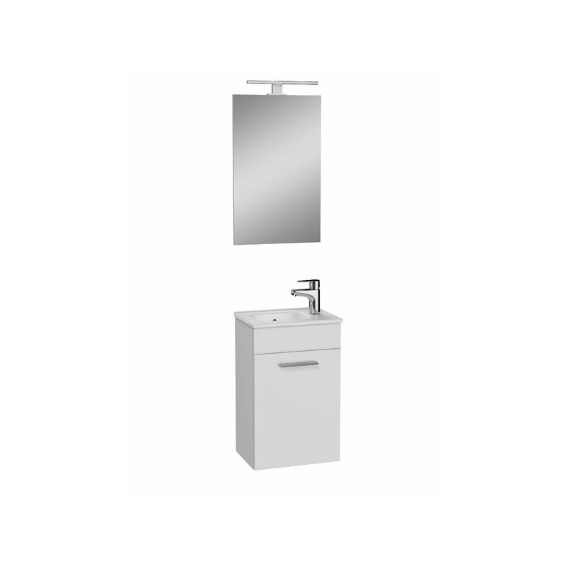 Izlietne ar skapīti VITRA 40x22x59cm balts, komplektā spogulis ar apgaismojumu