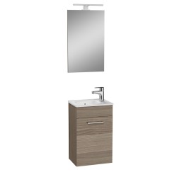 Izlietne ar skapīti VITRA 40x22x59cm ozols, komplektā spogulis ar apgaismojumu