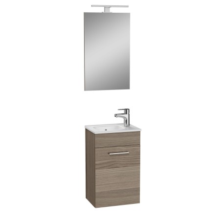 Izlietne ar skapīti VITRA 40x22x59cm ozols, komplektā spogulis ar apgaismojumu