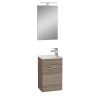 Izlietne ar skapīti VITRA 40x22x59cm ozols, komplektā spogulis ar apgaismojumu