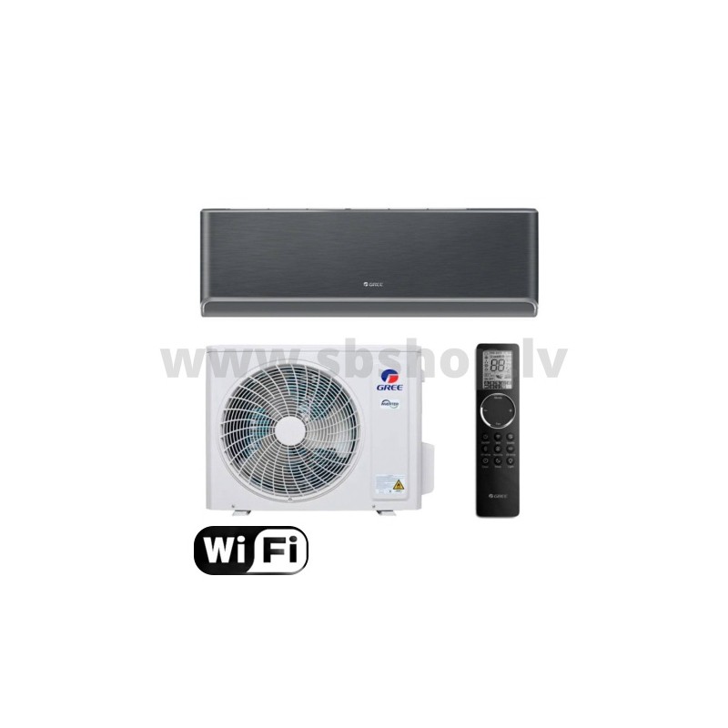 GREE Kondicionieris Airy  3,5/3,8KW, melns ar WiFi (+GWH12AVCXD-K6DNA1A/O)