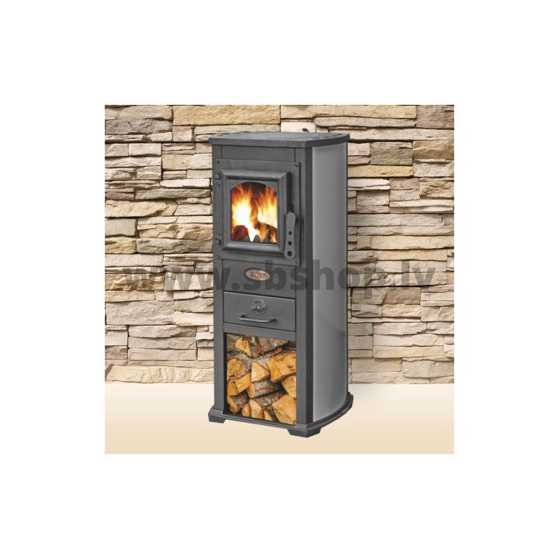 Malkas kamīns BLIST EKONOMIK LUX N 5 kW, pelēks