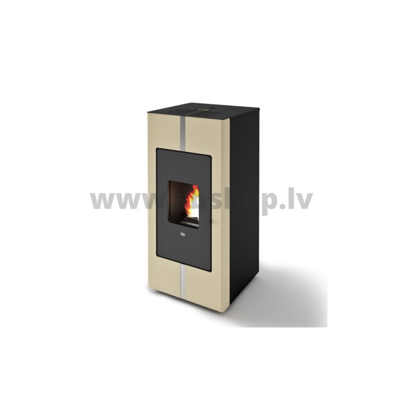 Granulu kamīns Eva Calor TOSCA 24 kW ar centrālapkuri bēšs