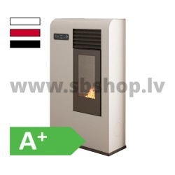 Granulu kamīns Eva Calor ZITA SLIM 7,5 kW balts