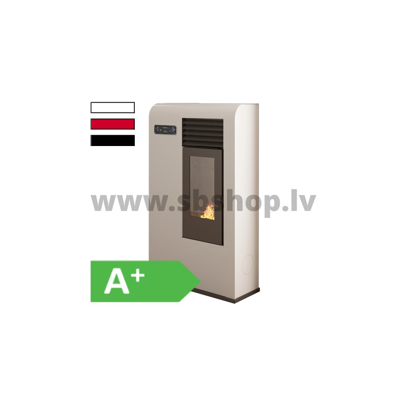 Granulu kamīns Eva Calor ZITA SLIM 7,5 kW balts