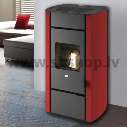 Granulu kamīns Eva Calor STELLA 11.5 kW sarkans