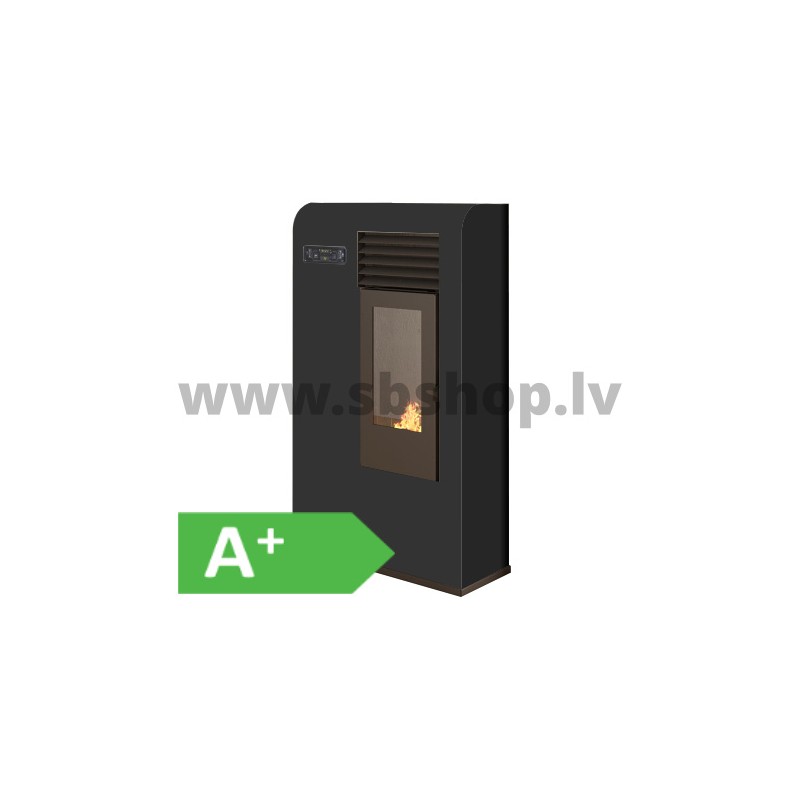 Granulu kamīns Eva Calor ZITA SLIM 7.5kW melns