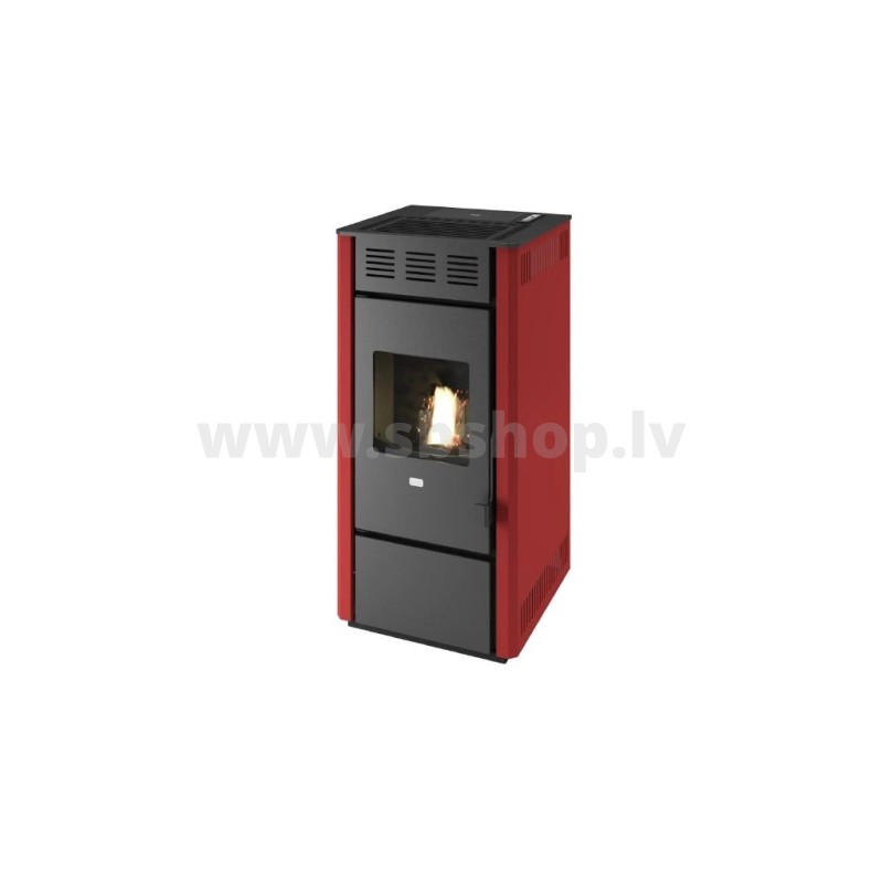 Granulu kamīns Eva Calor MARTINA 11.5kW sarkans