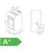 Granulu kamīns Eva Calor GIADA 9,5kW balts