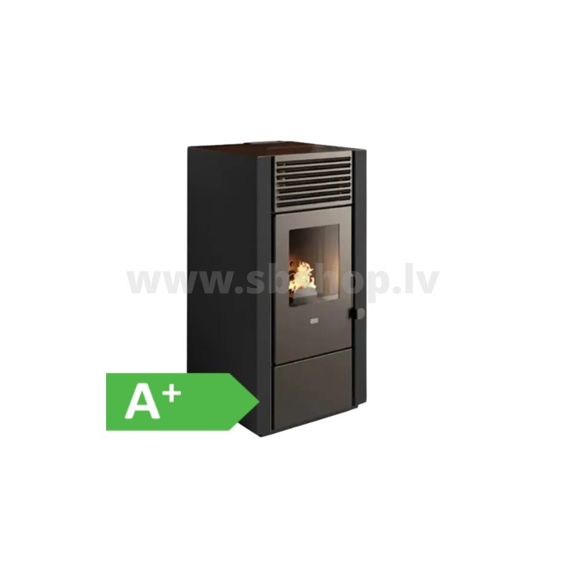 Granulu kamīns ar 1 papildus gaisa izvadu Eva Calor MARISA 9.2kW melns